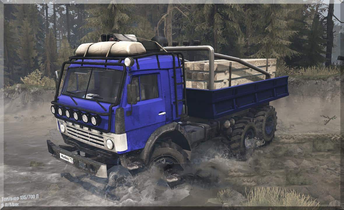 Синий камаз игры. КАМАЗ-43114 версия 10.08.16 для SPINTIRES (V03.03.16). КАМАЗ для спинтайрес 03 03 16. MUDRUNNER ЧИТЕРСКИЙ КАМАЗ. Mud Runner моды МЧС КАМАЗ.