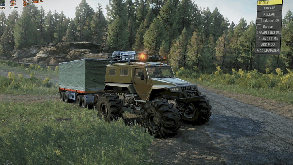 Yar87 4 Wheel Crawler V11 Mod Snowrunner Mudrunner Mod